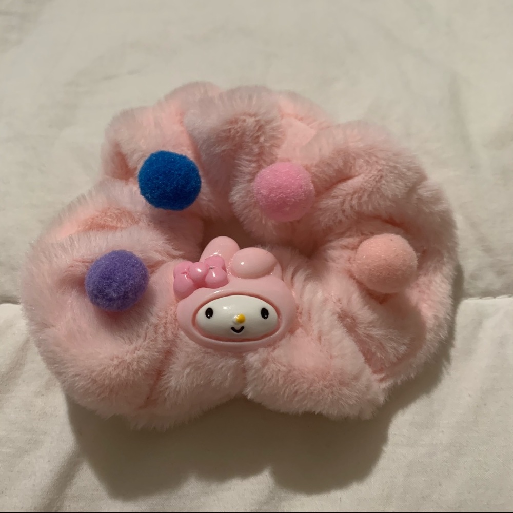 Pink My Melody Fluffy Scrunchie